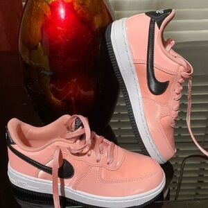 Girls Pink Black $ White Air Force Ones